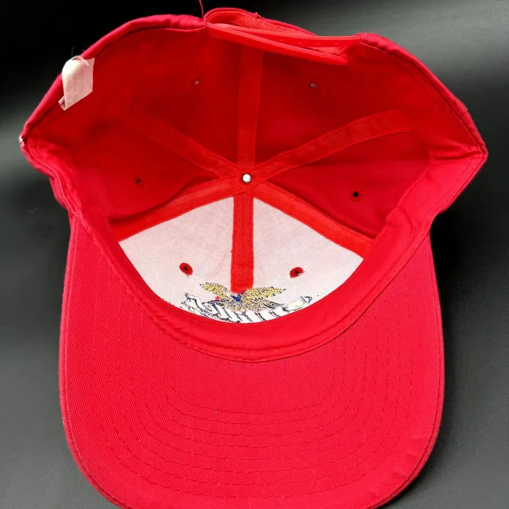 Miller Beer Hat Snapback‎ Cap Brewing Embroidered Eagle One Size Red VTG